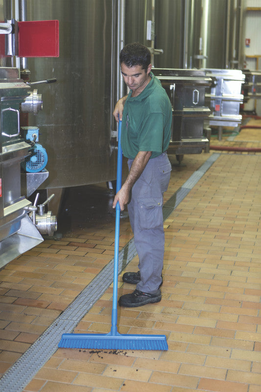 24" Wide Wet-Dry Push Broom w/ 60" Polypro Handle