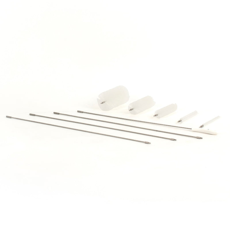 9-Piece Multi-Size Tube Brush Kit - 10ft Stainless Flex Hdl