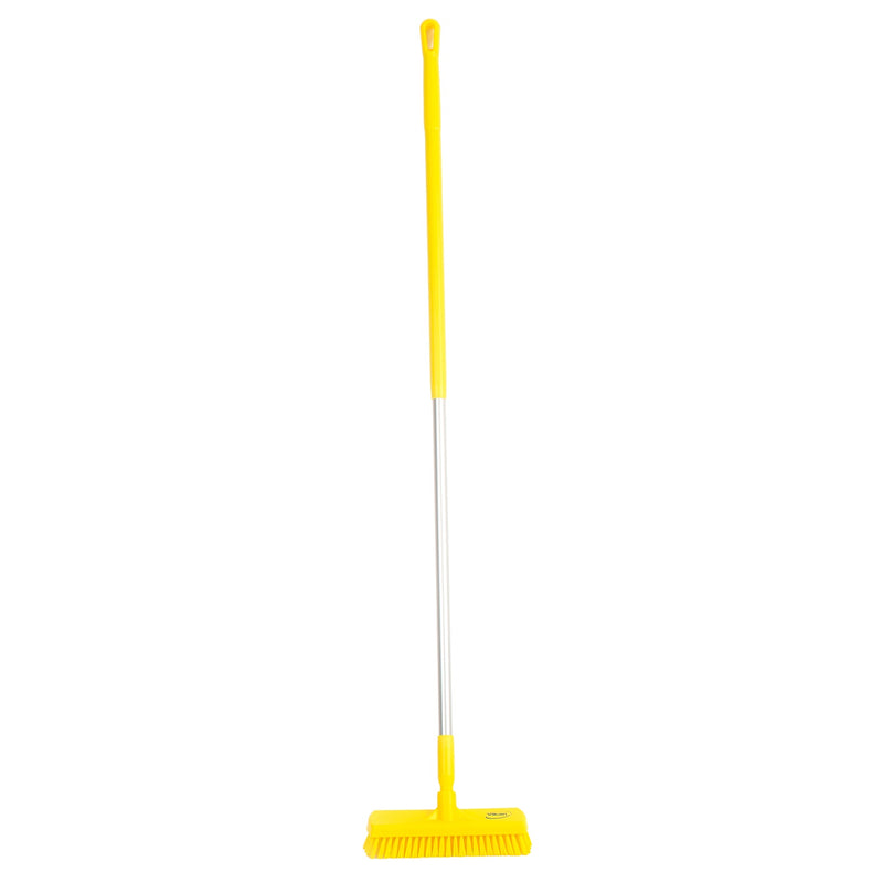 12" Floor Scrub Stiff w/ 60" Color-Coded Aluminum Handle