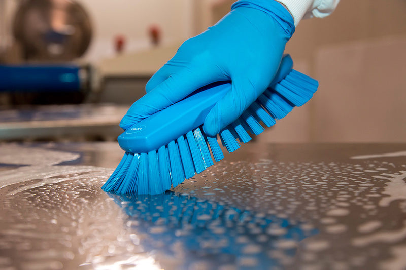 Large Hand Brush Flared Bristle Stiff Scrub