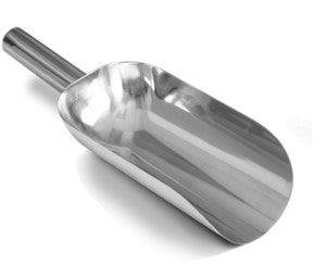 50 oz. Type 316 Round Bottom Stainless Steel Pharma Scoop