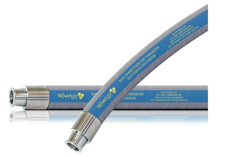 Novaflex 6403CU UHMW Food Transfer Hose Assembly (Tri-Clamp)