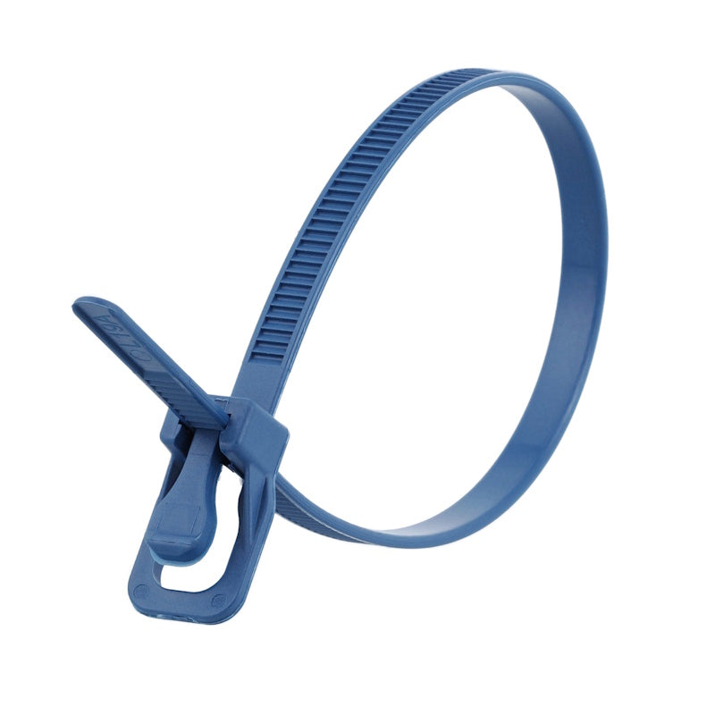 10" Metal Detectable Releasable/Reusable Cable Ties